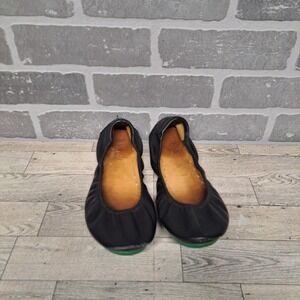 Tieks by Gavrieli Black Leather Ballet Flats Women's Size 8
